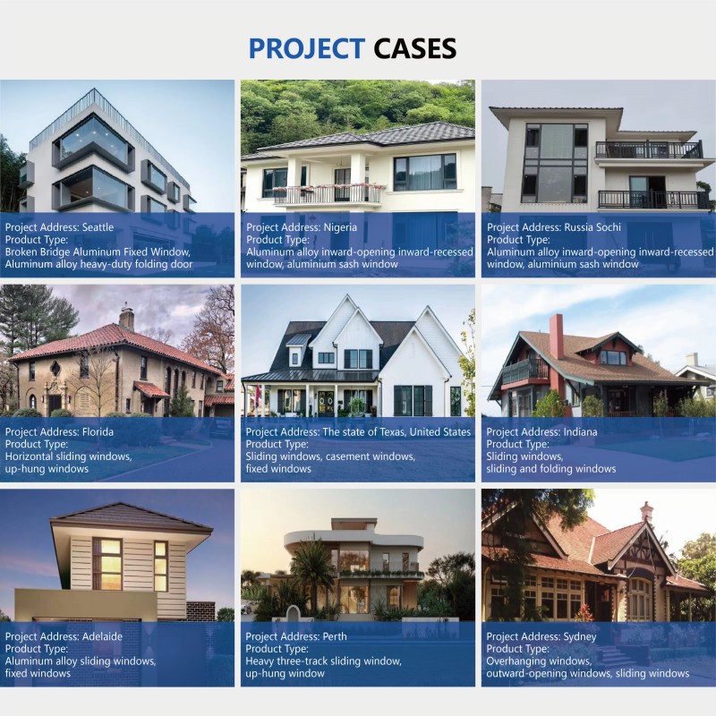 High Quality Security Aluminum Casement Windows Broken Bridge Outdoor Outward Windows Doors Stainless Steel Frame Material