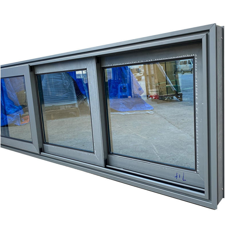 Weatherproof Brown Aluminium Sliding Window Tempered Glass for Apartment, Villa &amp; Commercial Building Facades