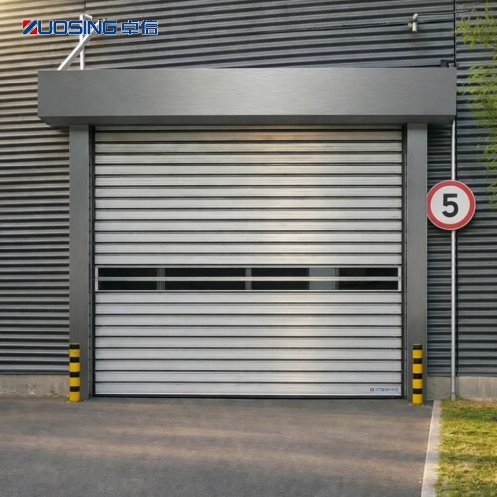Rigid Rapid Door Aluminum 6063-T5 5m X 5m Infrared Safety 1.5m/s for Logistics Warehouse Main Entrance