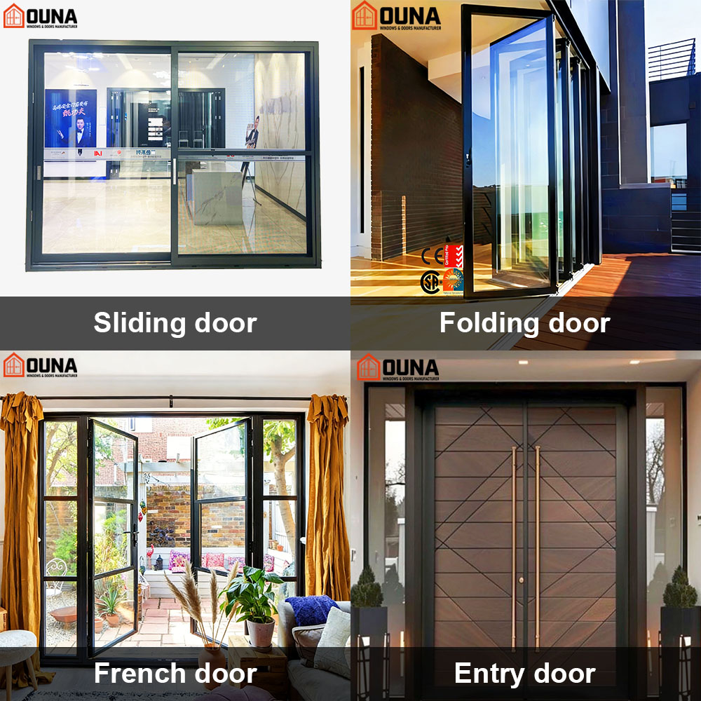 OUNA Factory Aluminum Alloy Casement Window Double Tempered Glass Thermal Break Hurricane Impact Proof AS2047 Awning Window