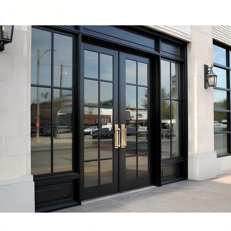 XIYATECH Modern Commercial Storefront Custom Customized Aluminum Alloy Soundproof Glass Automatic Swing Doors