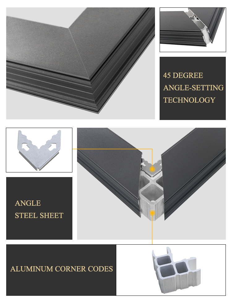 Wood Grain Finish Aluminum French Casement Window/double Glazed Casement Window