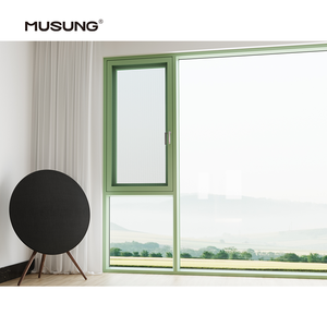 Soundproof Hurricane Impact Aluminium Window Outward Thermal Break Casement Windows For House