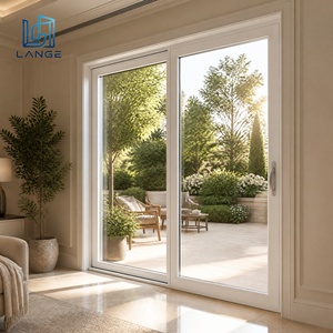 Security Grade Thermal Break Aluminum Casement Door Multi Point Locking System Exterior Entrance Swing Glass Doors for Villa