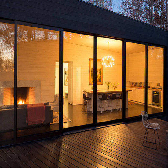 Modern Aluminum Sliding Door NFRC AS 2047 Certified Double Glazed Tempered Safety Glass For Patio Villa Project