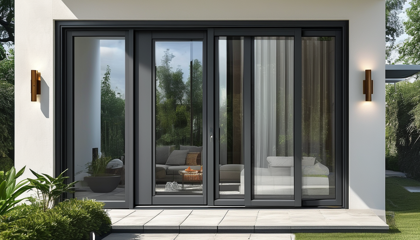 Thermal insulated aluminum door for private residences