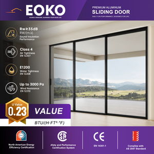 EOKO NFRC Aluminum Sliding Door Triple Glazed Low-E Thermal Break Lift-and-slide Aluminum Sliding Glass Doors for Luxury Villa