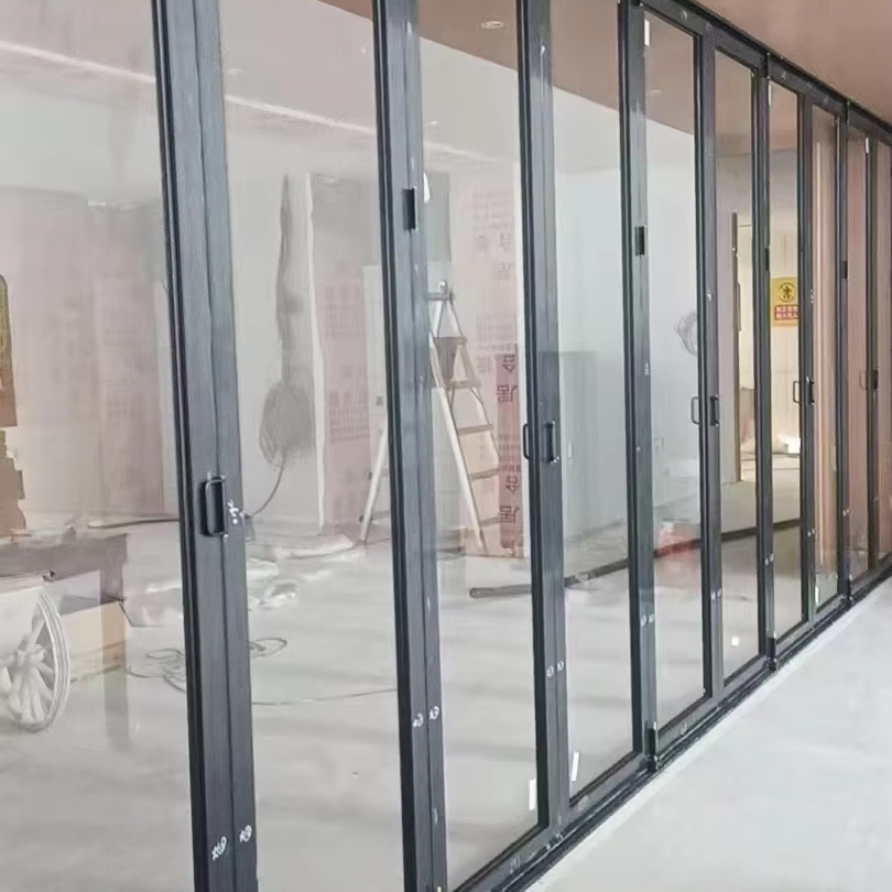 Smooth Sliding Anti-pinch Aluminum Structure For Backyard Patio And Residential Terrace Exterior Folding Door