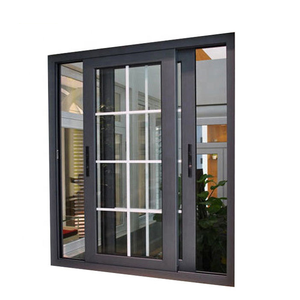 Modern Brown Tinted 3-Track Triple Pane Sliding Window