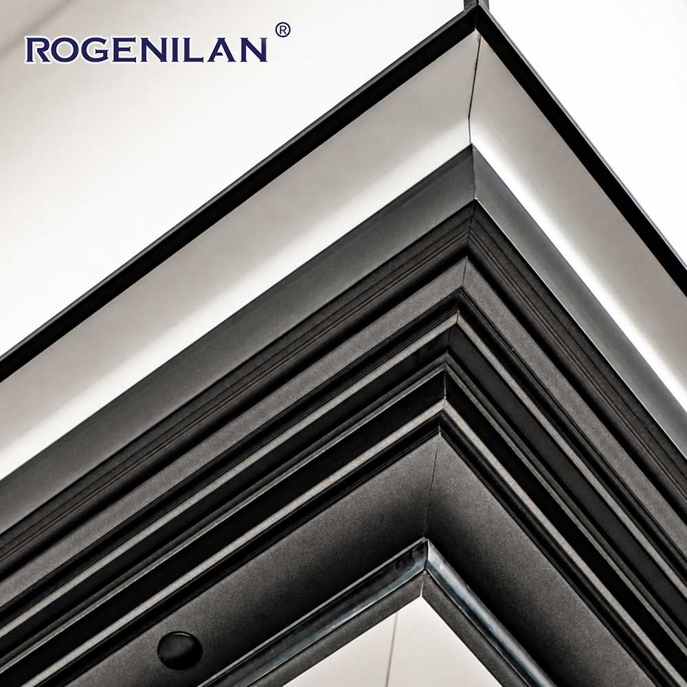 ROGENILAN Heavy Duty Aluminum Folding Glass Doors Customized Sizes Powder Coated Frames Outdoor Foldable Patio Door