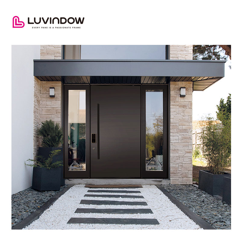 Modern Large Exterior Aluminium Pivot Front Entry Door Waterproof Spring Design For Outdoor Use