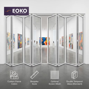 EOKO White Slim Frame Exhibition Gallery Minimalist Art Space Aluminum Bi-fold Glass Door