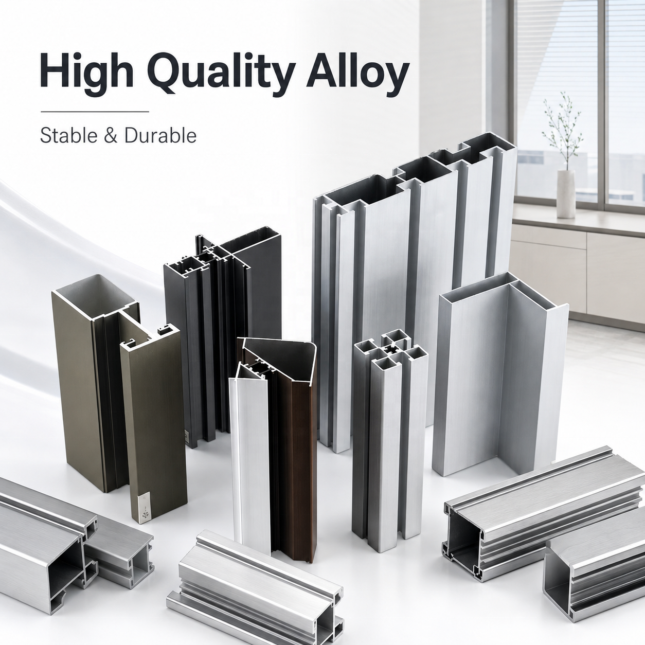 Diverse Styles High Quality Glass Door Aluminum Profiles for Precision Crafted Windows Cabinet Doors Custom Cut 6063 6061 T5 T6
