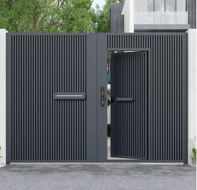 Aluminum Alloy Eco-Friendly Durable Folding Gate Sliding Door Retractable Swing Design Easy Installation for Villa House