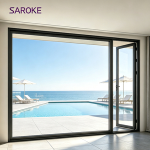 Laminated Glass Customizable Aluminum Swing Out Screen Doors for Houses