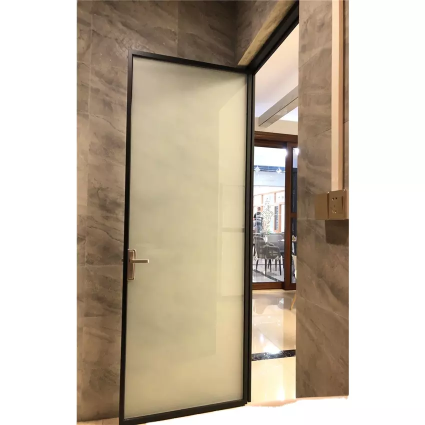 Bath Room Door Glass Apartment White Double Glass Casement Aluminium Door Type