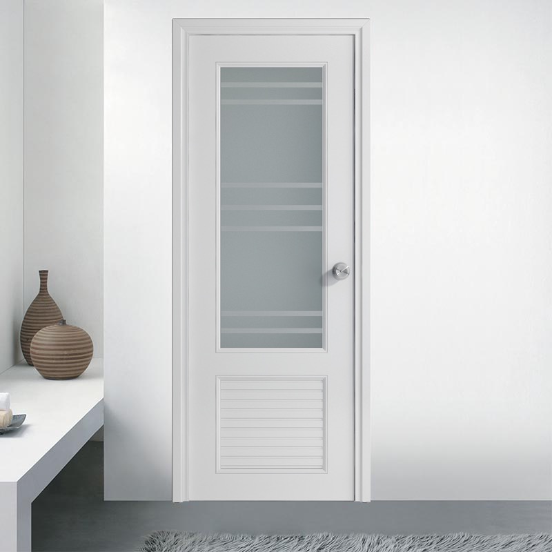 Bath Room Door Glass Apartment White Double Glass Casement Aluminium Door Type