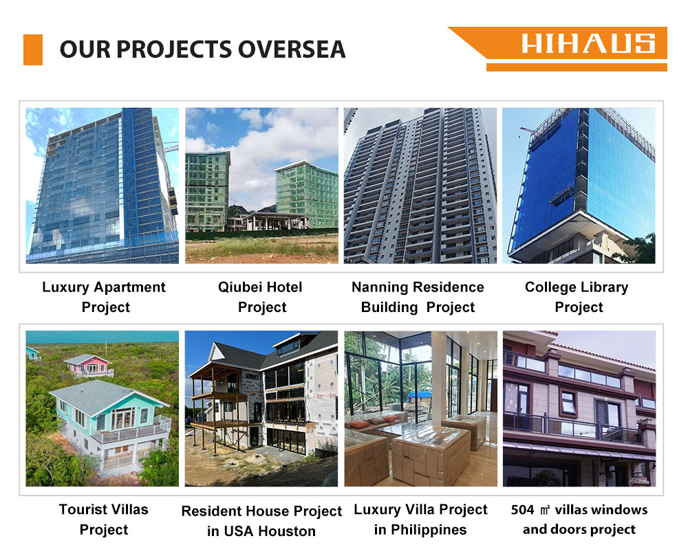 Hihaus Aluminum Sliding Windows for Houses Modern Bedroom Black Sliding Glass Windows with Shutters