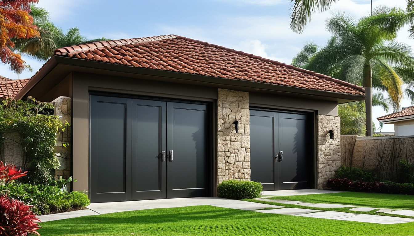 Waterproof aluminum door for private residences