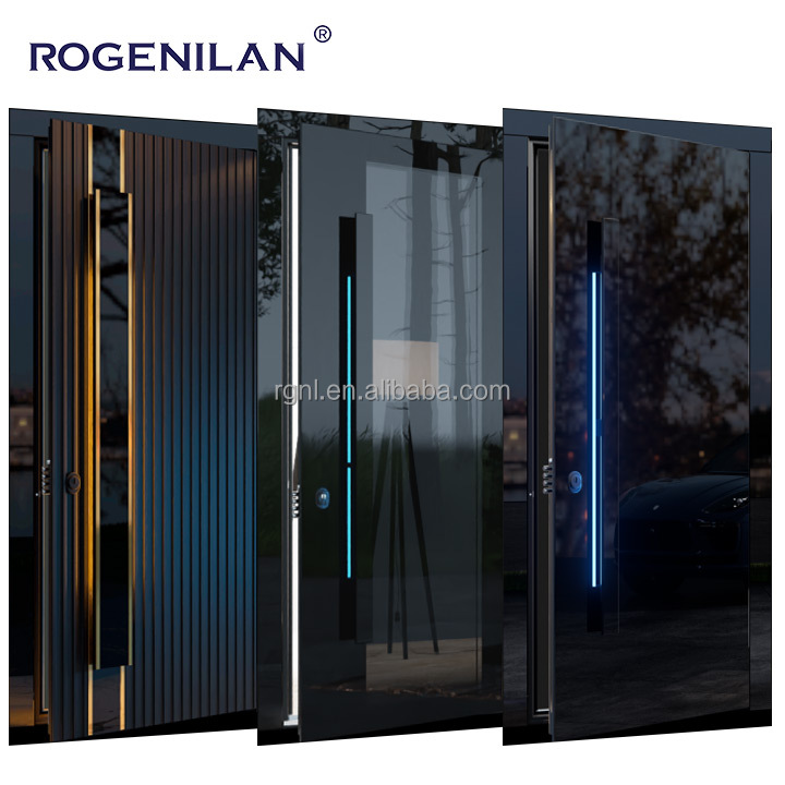 High Quality House Cast Aluminium Front Entry Swing Door Modern Residential Security Entrance Doors for Sale