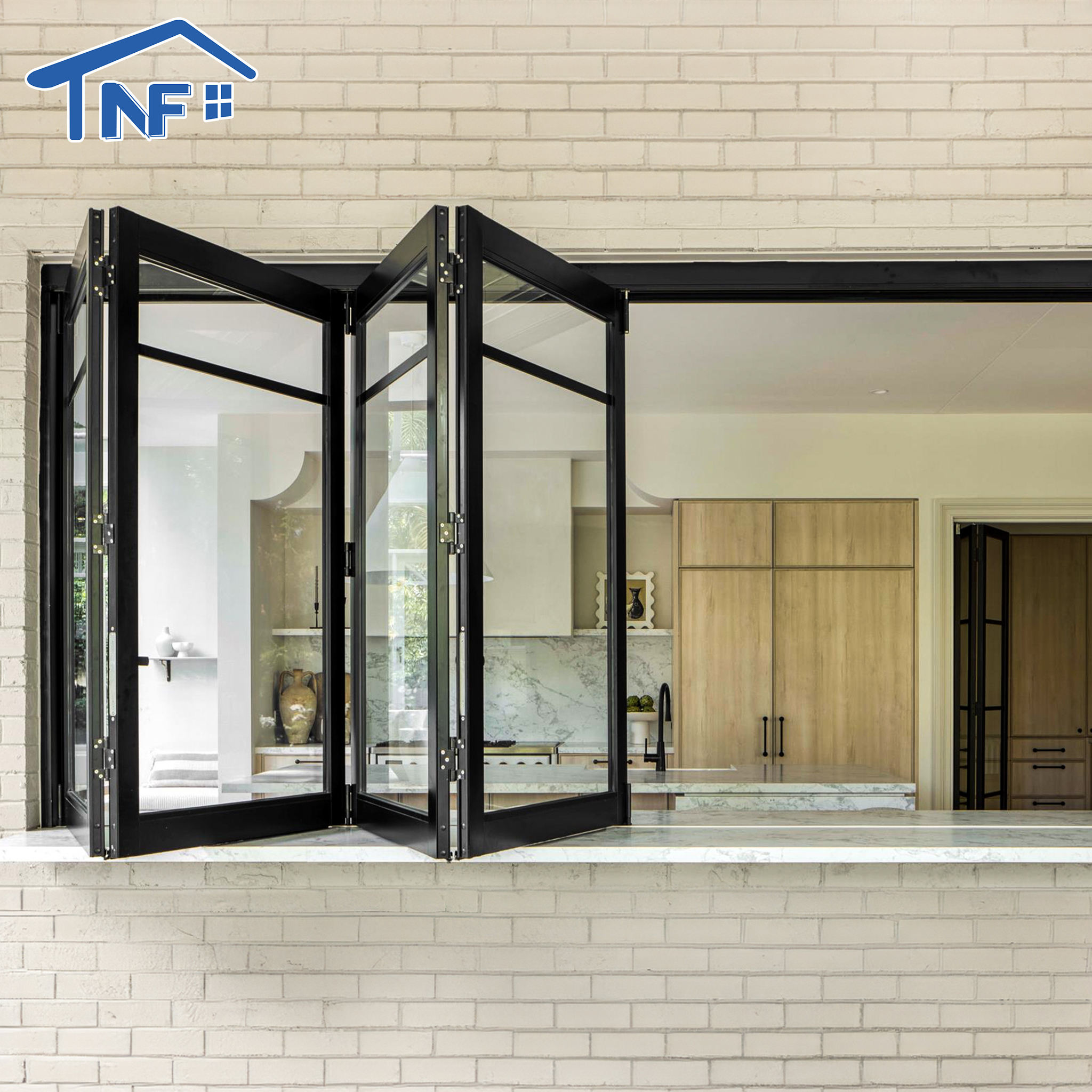 High Quality Aluminum Windows And Doors Heat Insulation Waterproof Glass Folding Windows For Houses Kitchen