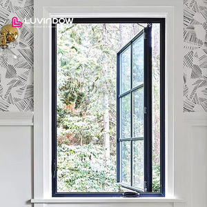 Minimalist Style Easy Operate Crank Casement Window Aluminum Frame for Kitchen Apartment Luxury Villa Installations