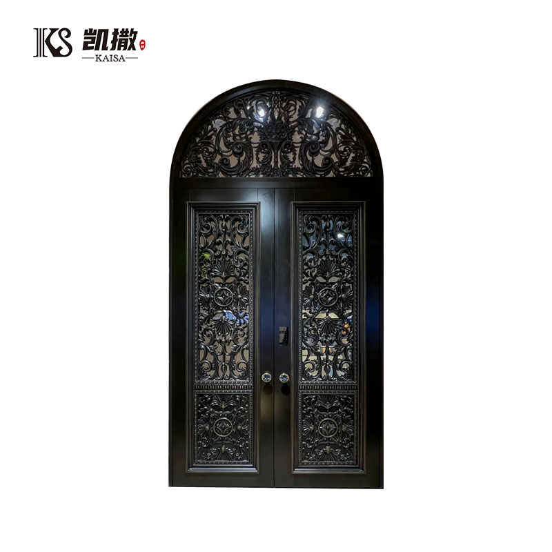 Arch Style Aluminum Door with Side Windows Thermal Break, Fireproof, Soundproof, Waterproof French Style European