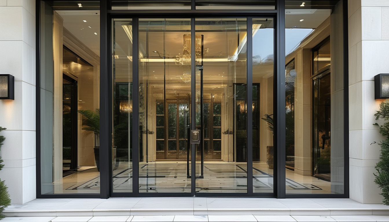 Luxury glass entrance door for private residences