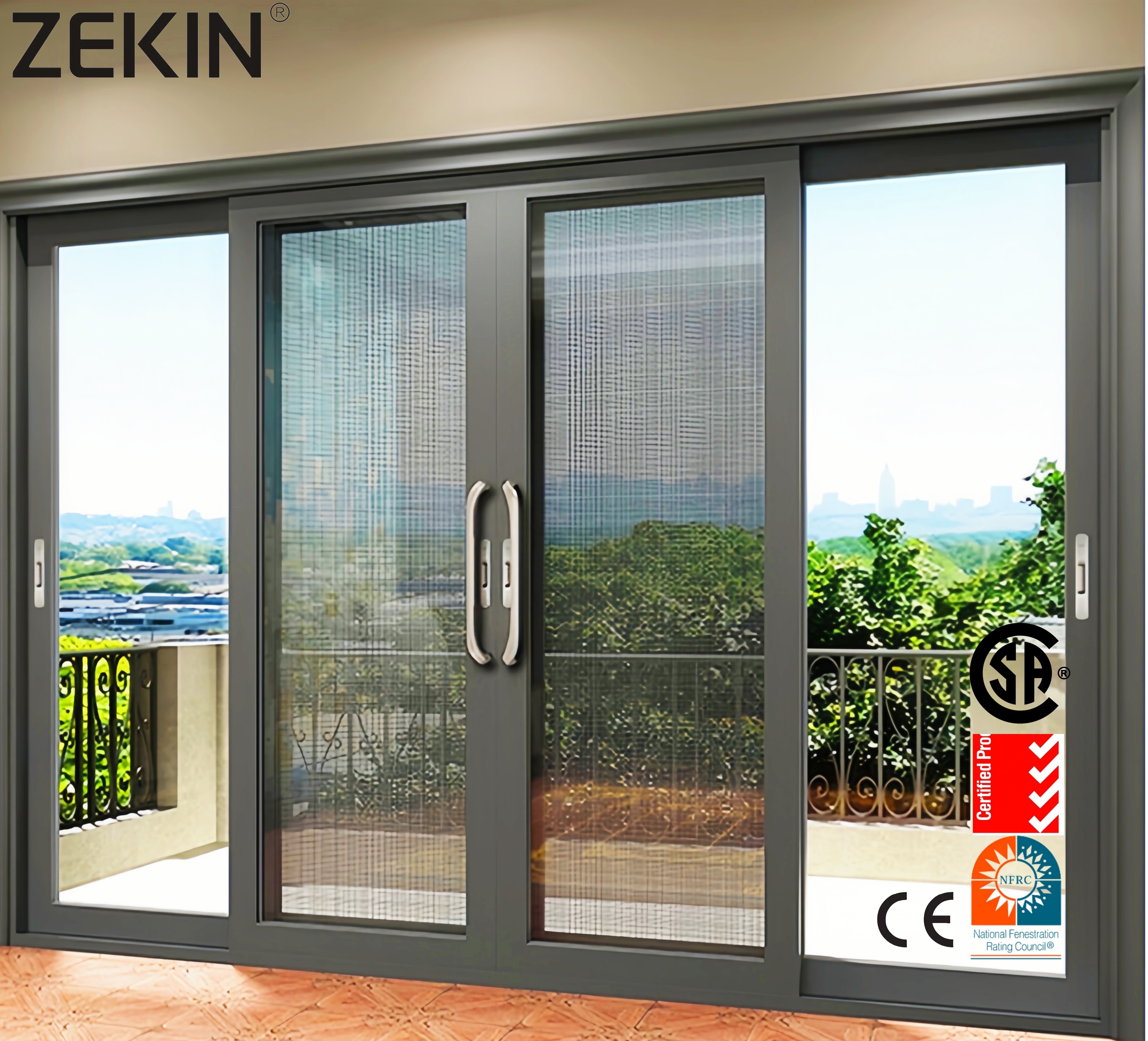 Customized Sliding Doors For Home Aluminum Alloy Glass Sliding Doors Toughened Glass Heavy Duty Push-pull Sliding Patio Doors