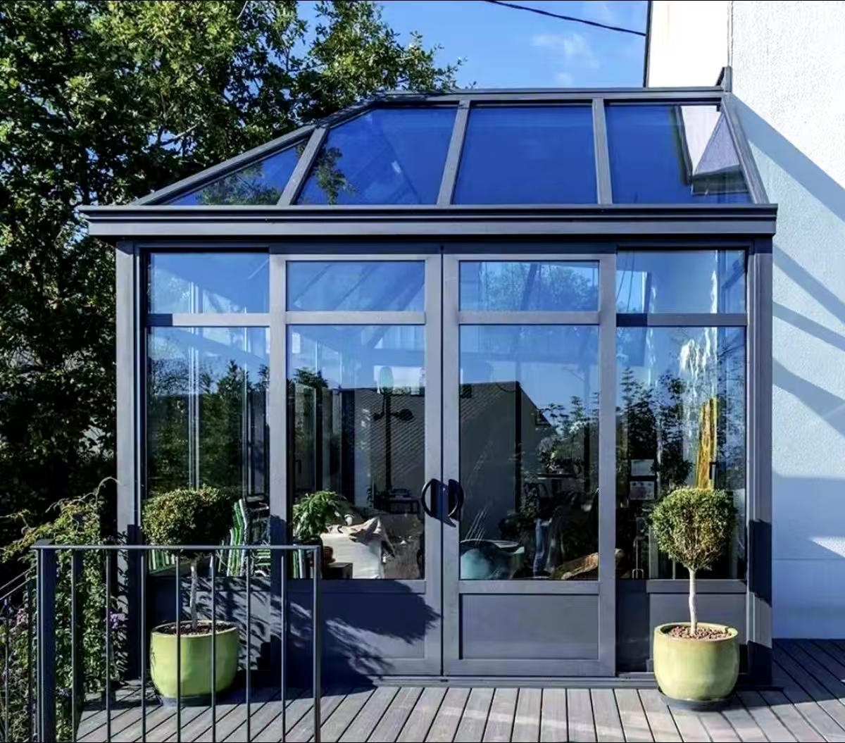 SHITUO Modern Glass Roof Window Set Aluminum Alloy Frame for Sunroom Skylight Home Extension Patio Shed