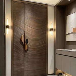 Modern Aluminum Entry Door with Glass Panel