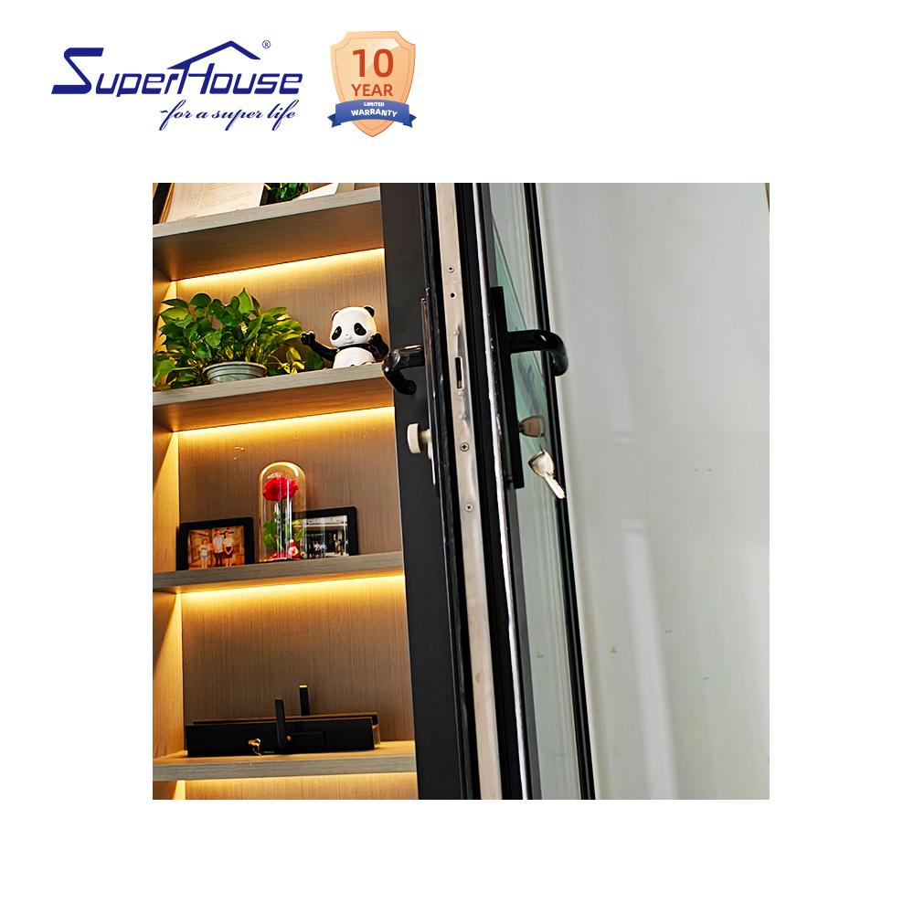Superhouse For Villa Patio Doors Double Glazed Hurricane Impact Resistant Waterproof Modern Aluminium Sliding Doors