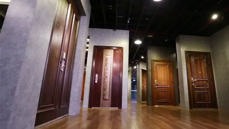 Custom Size Aluminum Wood Composite Fire Door  Listed WH Certified IPX5 Waterproof for Apartment Office Commercial Building