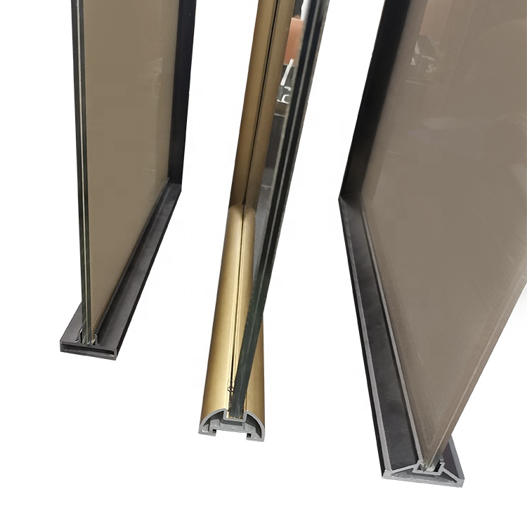 Anodized Brushed Custom Poland Glass Kitchen Cabinet Doors Aluminum Kitchen Profile