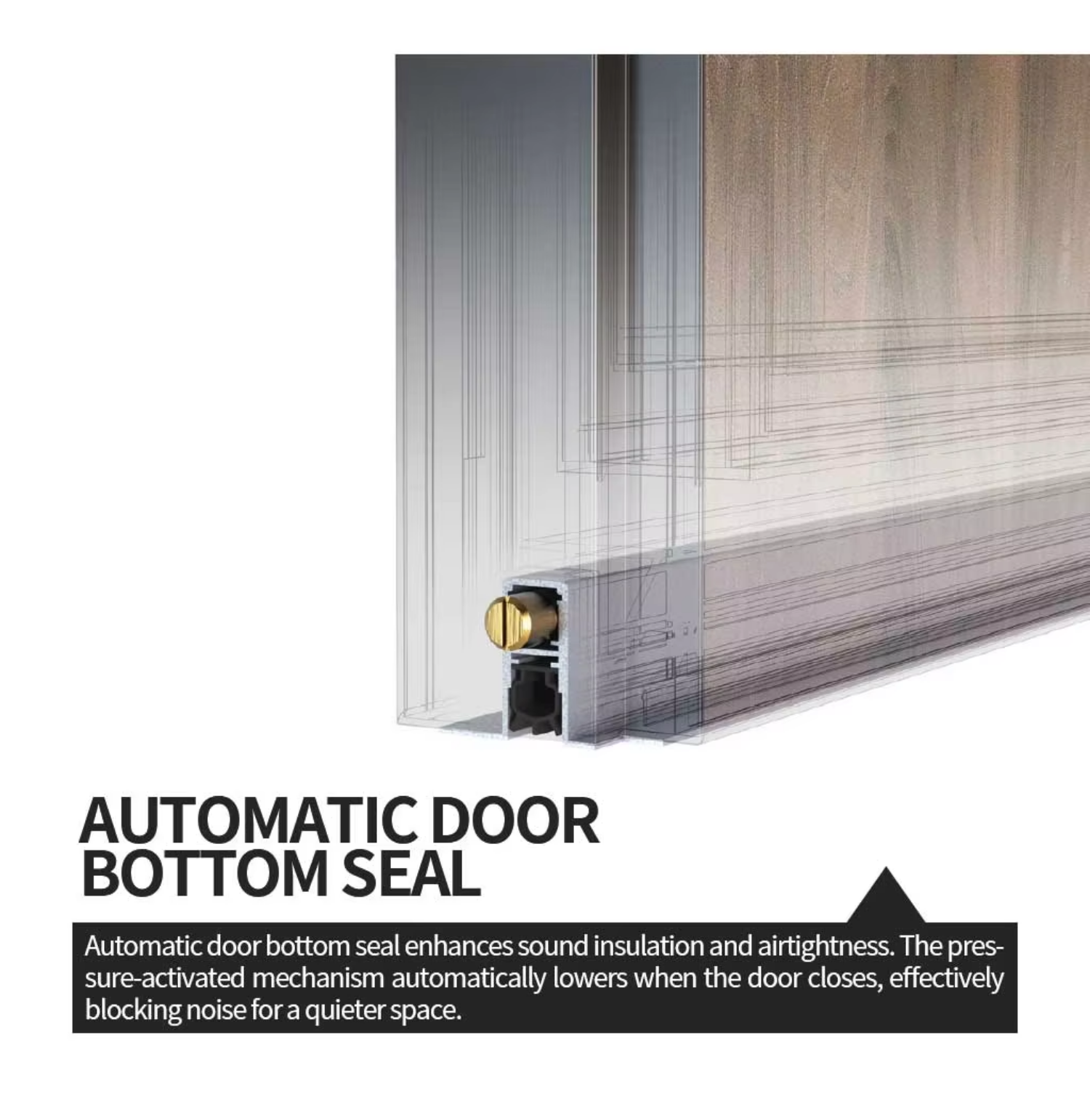 Villa Apartment Sound Insulation Frameless Aluminum Interior Swing Door with Paintable Calcium Silicate Slab Latex & Art Coating