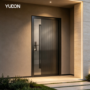 Aluminium Entrance Door Anti Rust Powder Coated Anti Theft Multi Point Lock