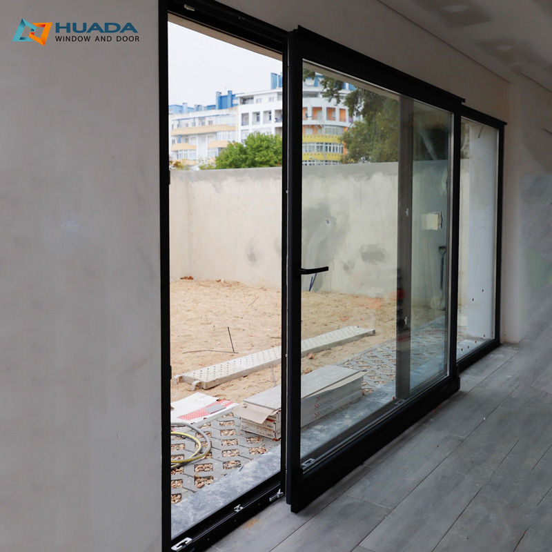 Hurricane Proof 4 Panel Aluminum Sliding Doors Soundproof Heavy Duty Lift and Slide Patio Door Triple Glazed Sliding Doors