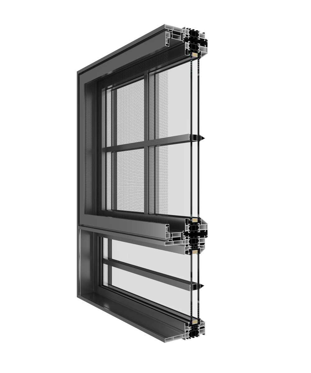 Retro Heritage Crittall Steel Look Tempered Double Pane Windows Aluminum Alloy Frame Midcentury Modern Design Energy Star Villa