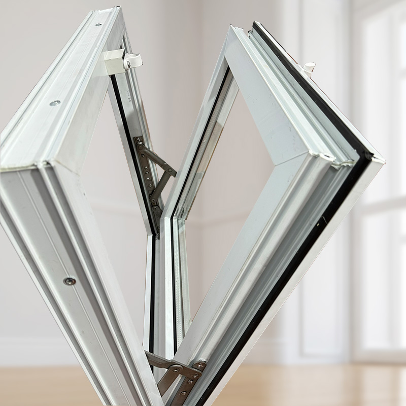 Custom Size Aluminum Awning Glass Window, Security Top Hung Window for Bedroom, Bathroom &amp; High Rise Building