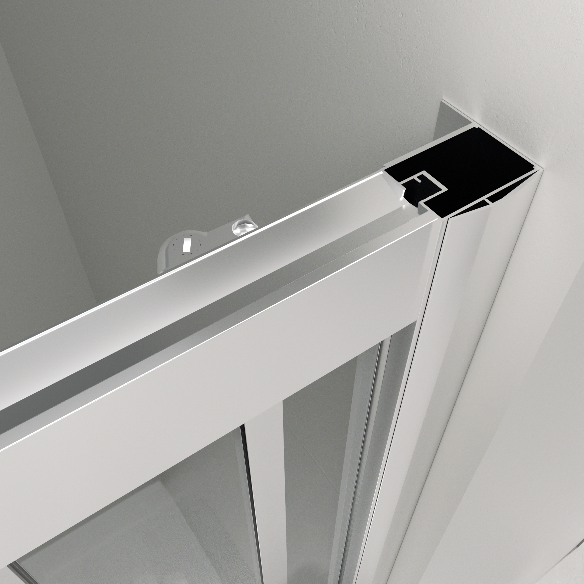 Single Handle Aluminum Frame Tempered Glass Sliding Shower Door