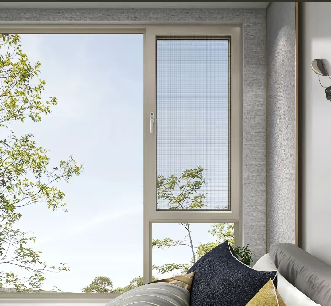 Deyu Post-modern Soundproof 110 Series Aluminum Casement Windows Swing Tempered Low-E Glass 5+ Year Warranty for Villa Hotel
