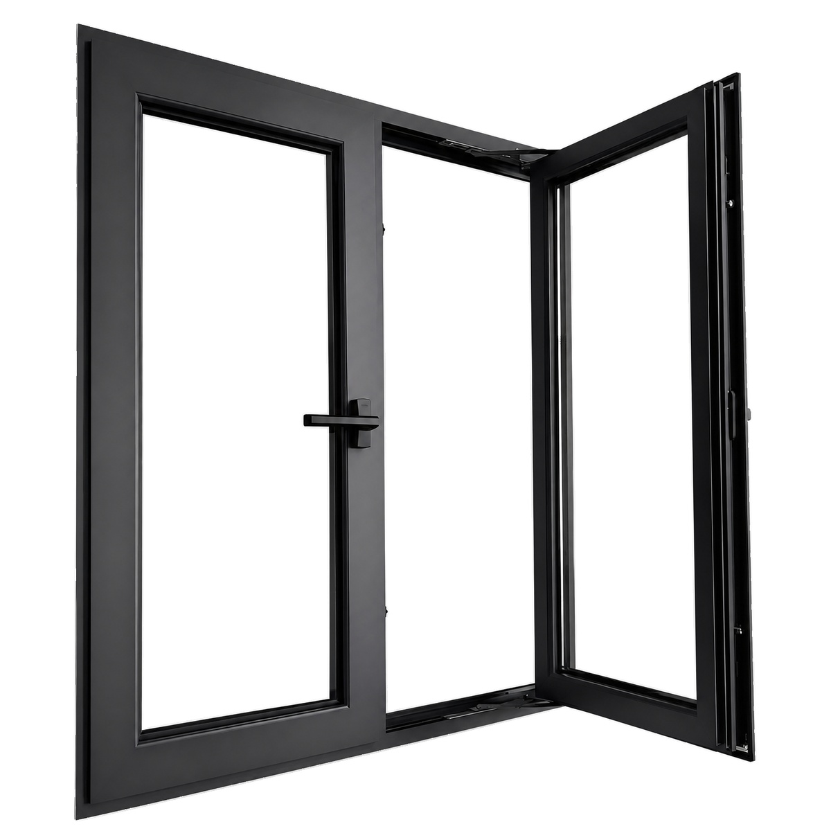 Replacement Modern Aluminum Bay Windows with Three Layer Glass and Stainless Steel Insect Screen for Villas and Kitchen