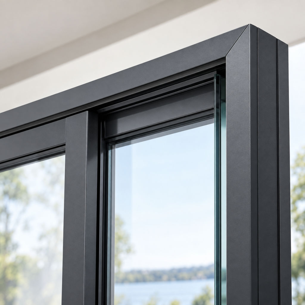 Black Aluminum Alloy Lift and Slide Door Glass Patio Entry Modern Interior Door Waterproof Living Room