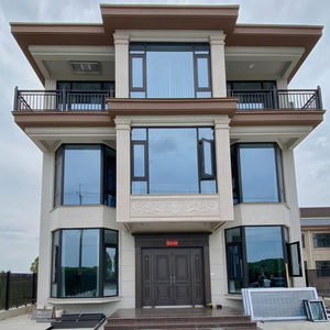 ZCSUNG Customized Outward Opening Aluminum Glass Casement Windows Waterproof Sound Insulation with Louver for Bedroom