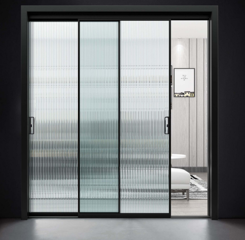High Quality Narrow Aluminum Alloy Sliding Door Slide Roller Exterior Aluminium Glass Doors Hing for Room Kitchen Slide Door