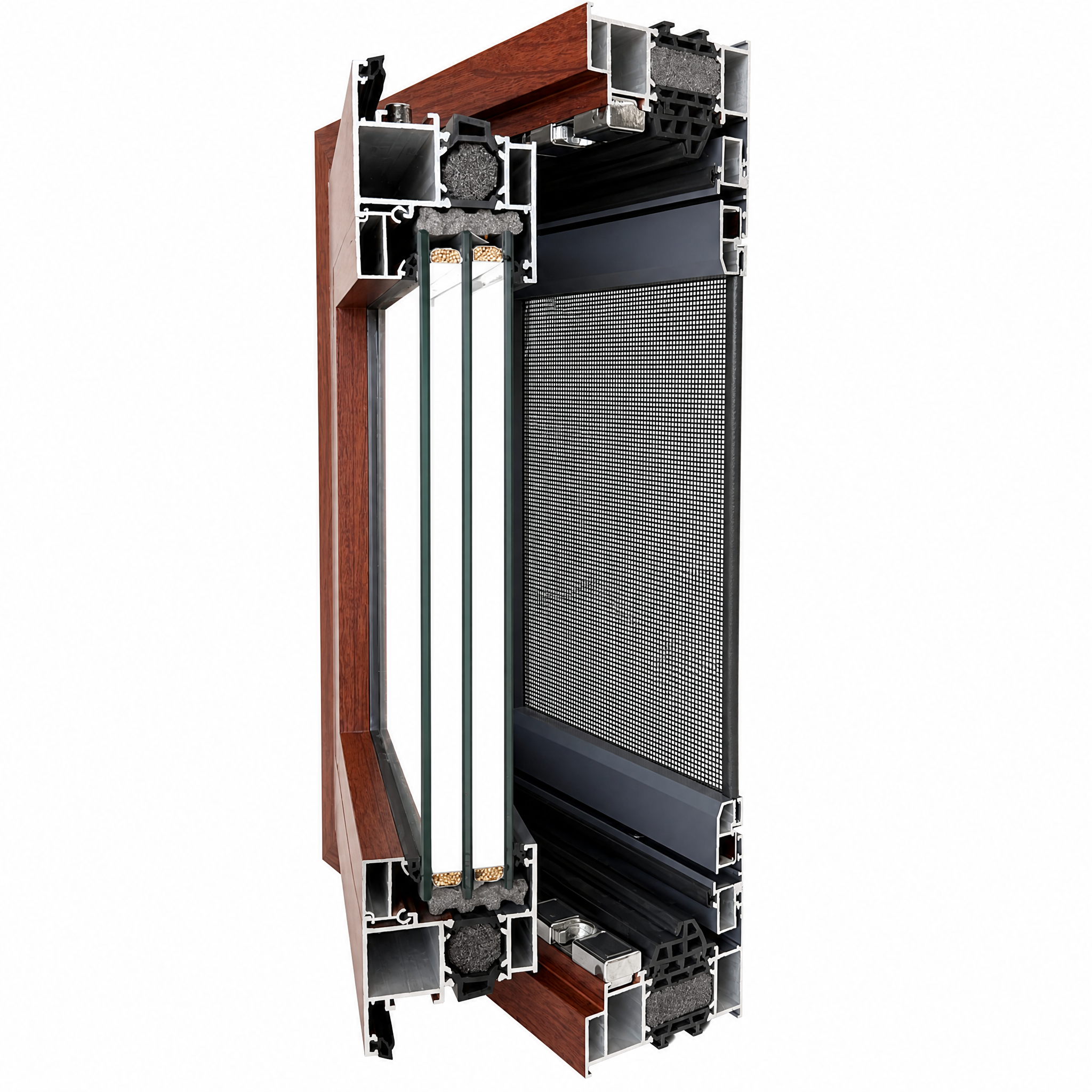 Modern European Aluminum Frame Shed Windows Triple Pane With Grill For Commercial Building Bathroom Balcony