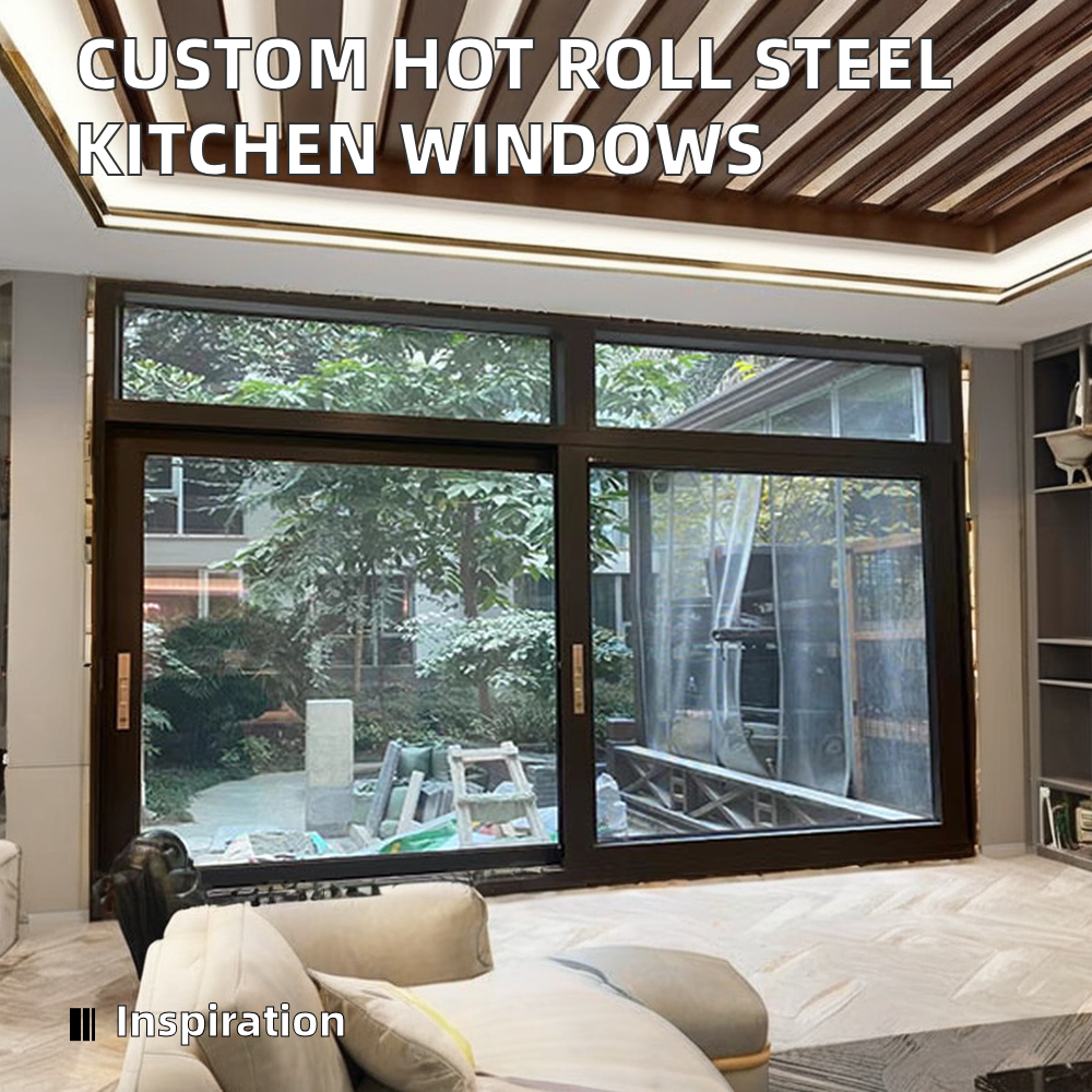 Modern Custom Hurricane-Proof Double Glazed Horizontal Sliding Doors and Windows with Roller Blind for Villas Aluminum Alloy