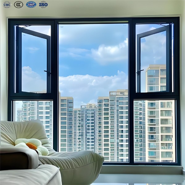 Aluminium Low-E Glass Custom Design Australian Standard Residential French-Style Aluminium Framed Casement Windows Bay windows