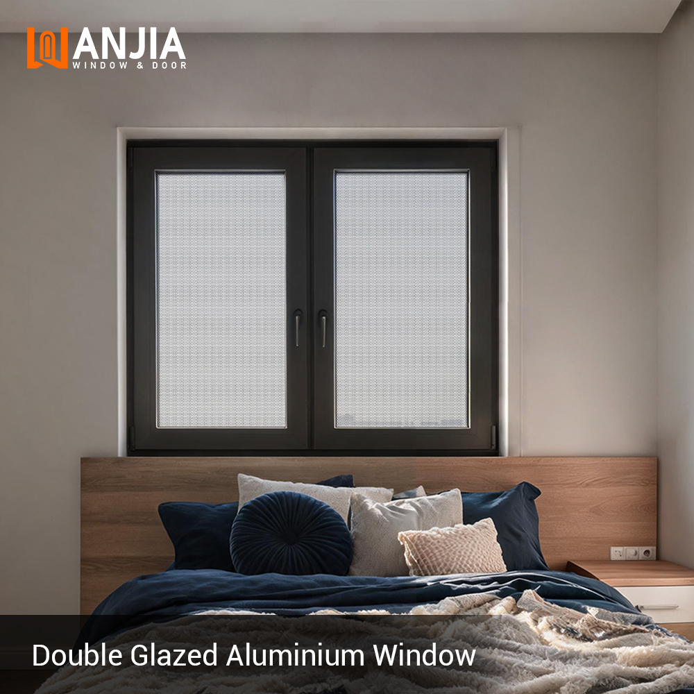 Professional Design Customizable Double Glazed Window Aluminium Casement Windows With Screen