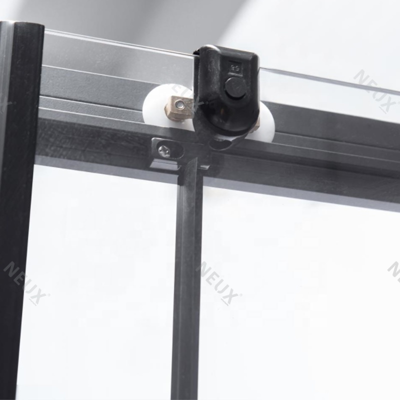 Modern Black Aluminium Framed Corner Cabin Shower Cubicle Sliding Door Shower Room